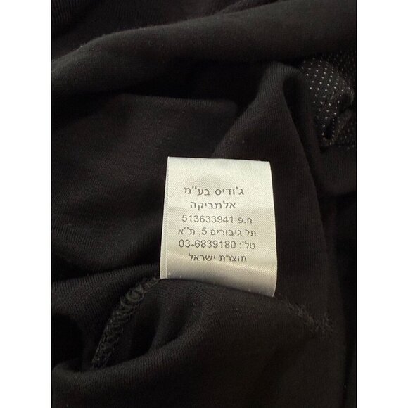 Alembika Asymmetric Tunic Top Black Long Slv Mixed Fabric/Pattern Size 3|US 8-10 - Picture 13 of 14